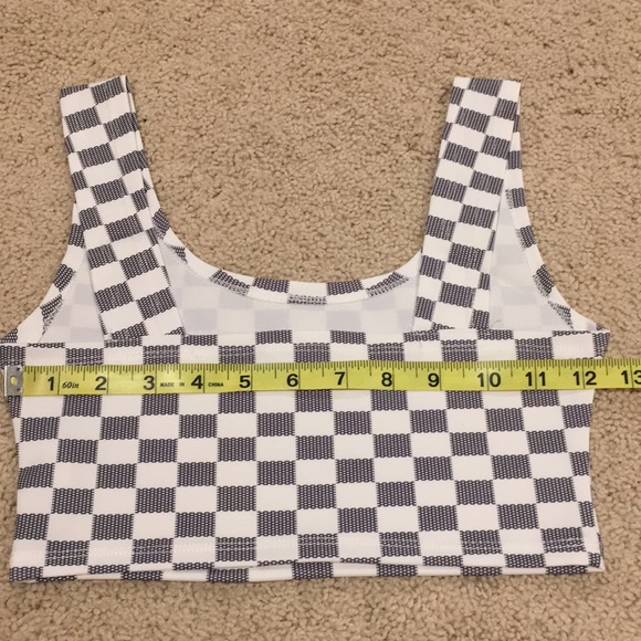 Cute plaid crop top cami tank tee - Picture 6 of 7
